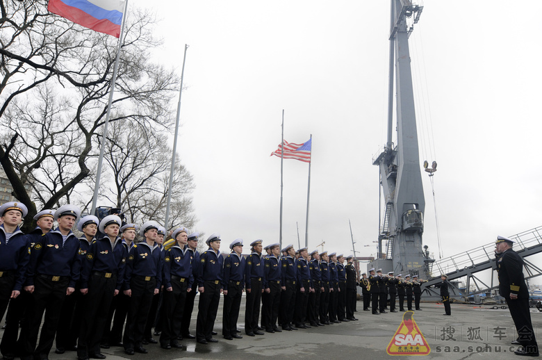 美国海军拍摄的俄国海军太平洋舰队军港海参崴