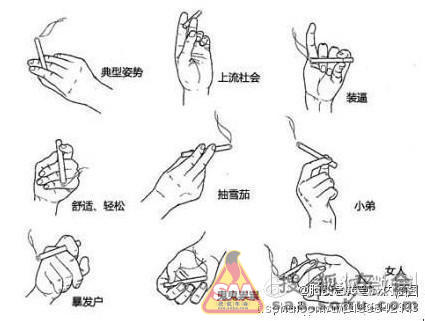同的抽烟姿势,和图对比就知道自己属于<em>什么</em>样