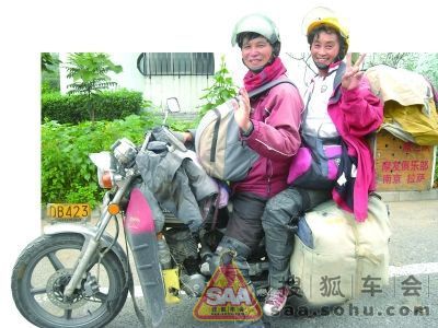6旬夫妇5年骑摩托车周游全国行程14万公里(图