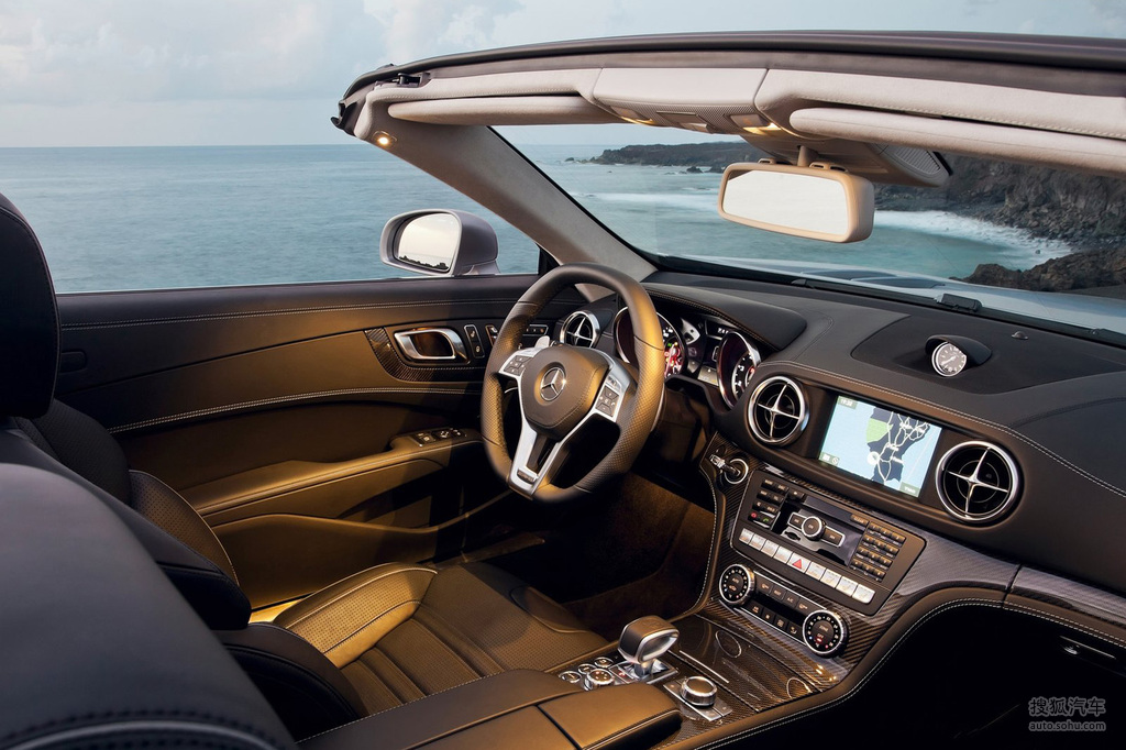 【 奔驰sl级amg高清图片】_黑色真皮内饰_官方_搜狐汽车网