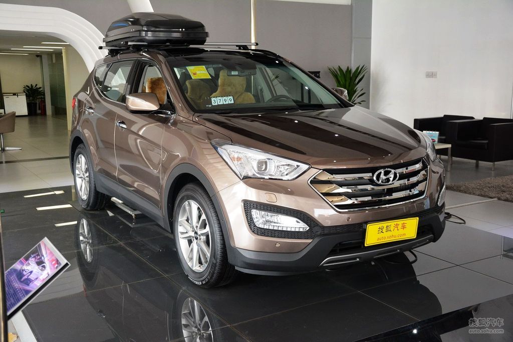 【 现代全新胜达高清图片】_沙滩金_外观_搜狐汽车网